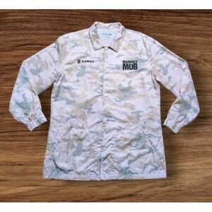 K Swiss x Married To The Mob Jacket Camouflage Windbreaker Pink Pastel Sz Medium